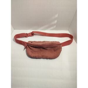 Bumbag Pink Courdoroy Belt Strap Adjustable Paisley Fanny Pack